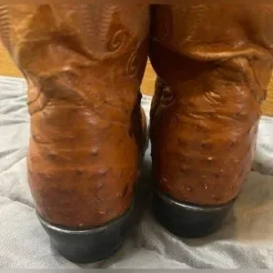 Vintage Ostrich Tony Lama  cowboy boots custom 8 1/2 D leather soles, heel NICE Tony Lama | Shoes | Vintage Ostrich Tony Lama Cowboy Boots  main image 4
